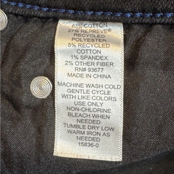 (34x32) ARIZONA Straight Black Distressed Jeans - Picture 2 of 7